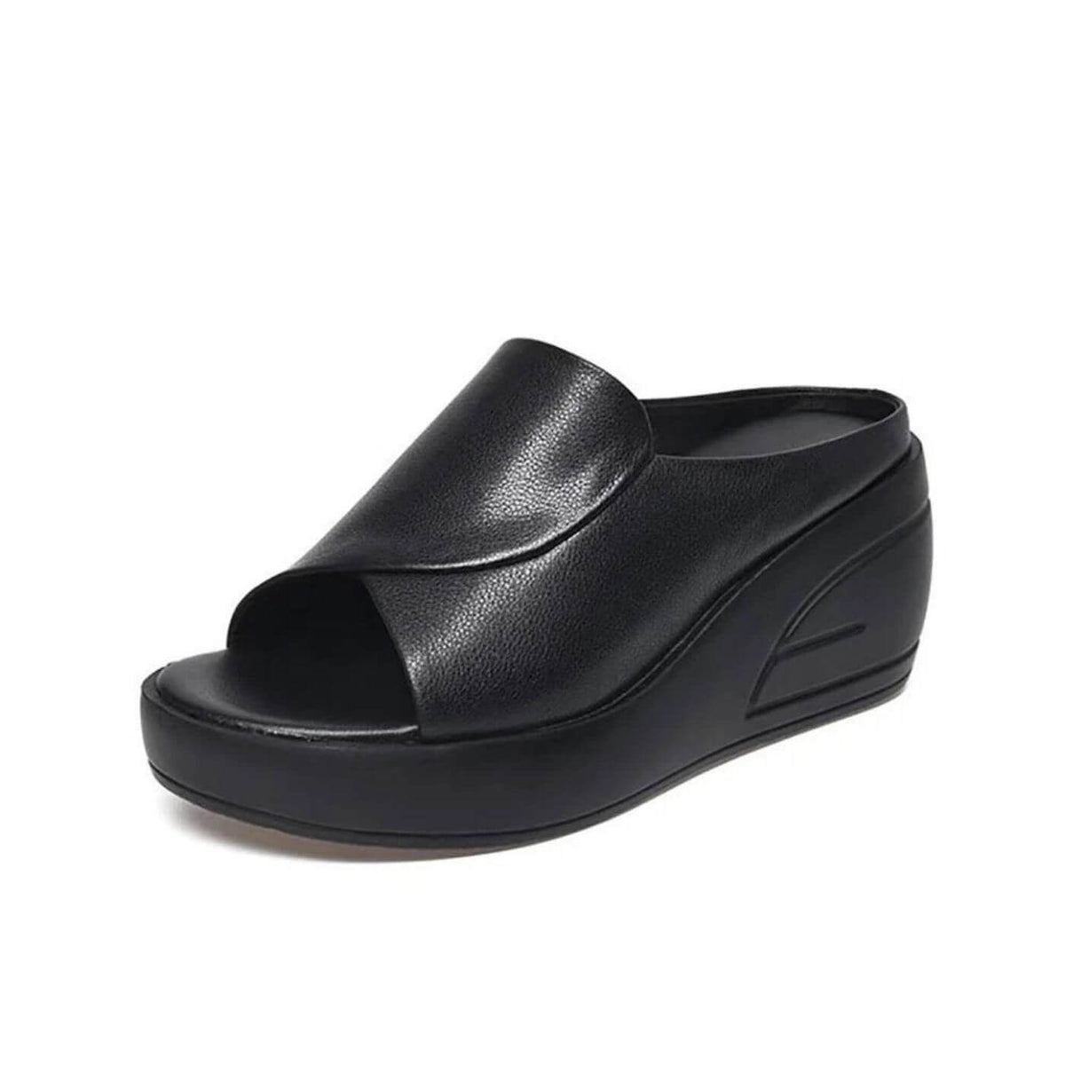 Women's Supportive Slip On Low Wedge Sandals