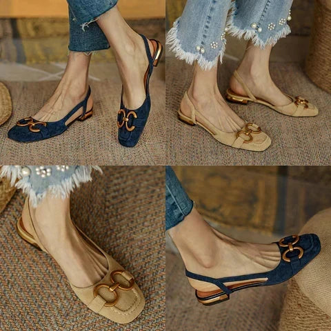 Women's Cushioned Adjustable Buckle Slide Sandals