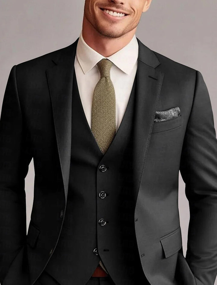 Mitchell | Classic Tailored 3 Pieces Solid Suit