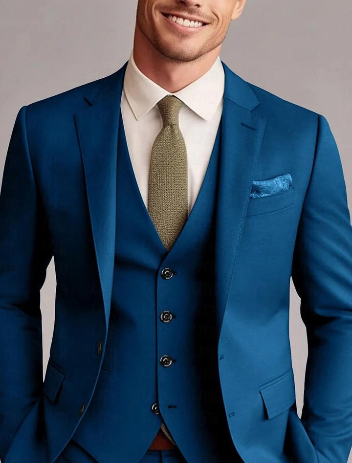 Mitchell | Classic Tailored 3 Pieces Solid Suit