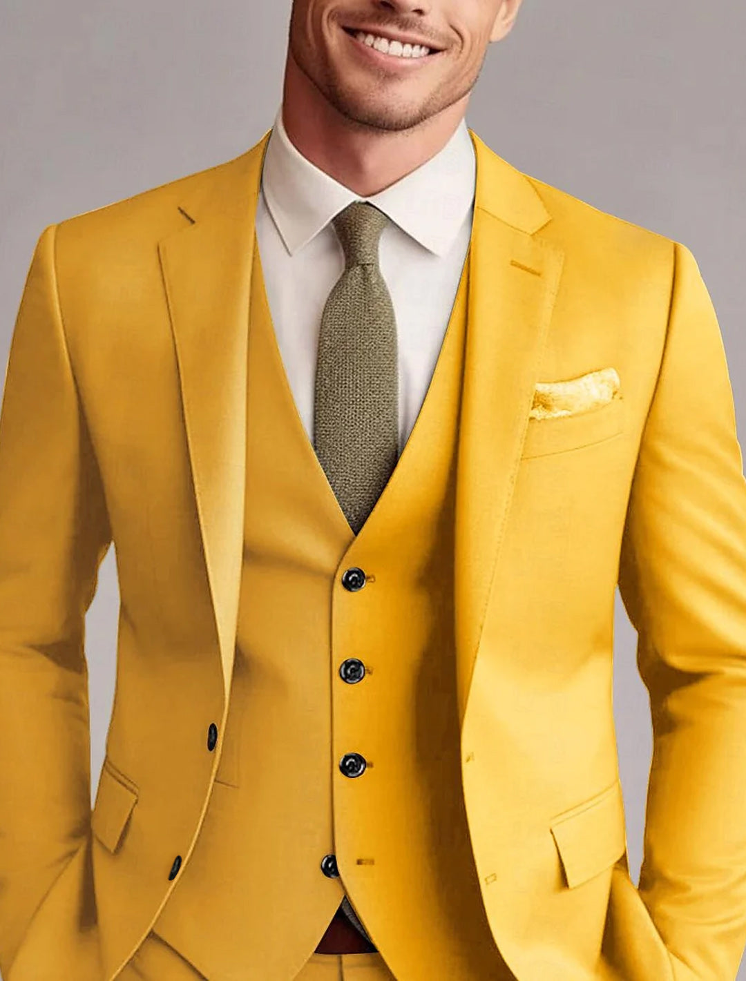 Mitchell | Classic Tailored 3 Pieces Solid Suit