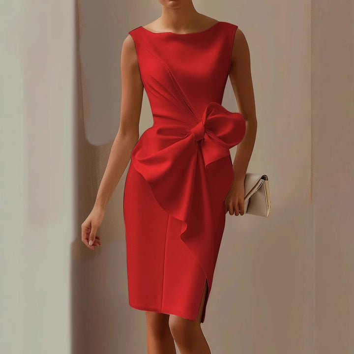 Geneva | Stylish Sleeveless Ribbon Waist Dress