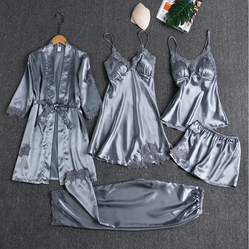 Holly | Elegant Lace-Trimmed Pajama Set
