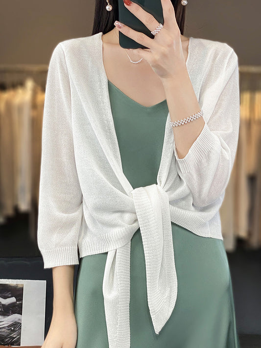 Women's Buttonless V-Neck Cover-Up Cardigan