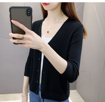 Rosemary | Lightweight Open-Knit Cropped Cardigan