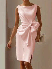 Geneva | Stylish Sleeveless Ribbon Waist Dress