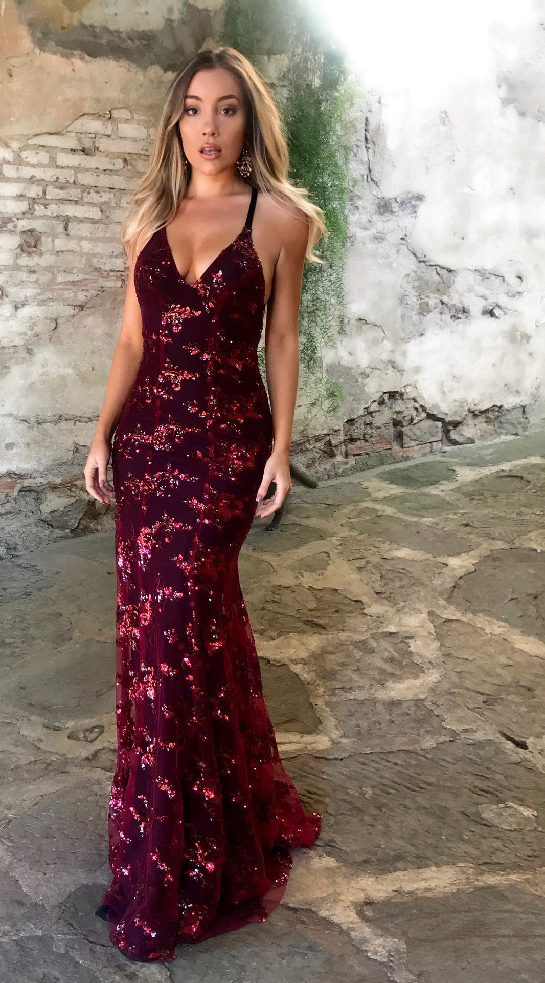Polly | Sparkling Slit Wedding Guest Dress