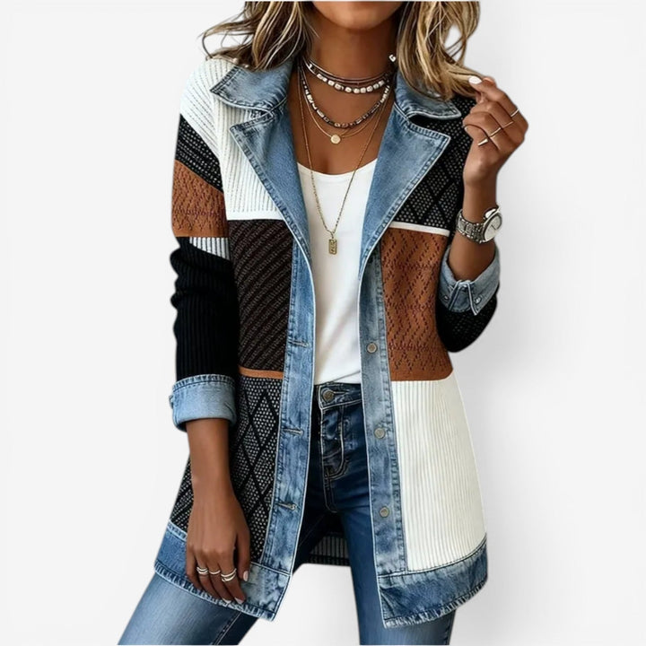 Stacy | Elegant Layered Collar Button Jacket