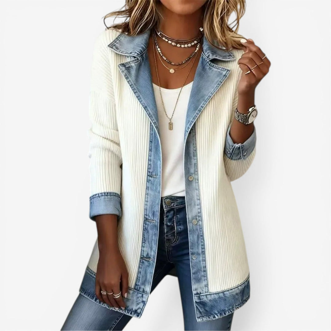Stacy | Elegant Layered Collar Button Jacket