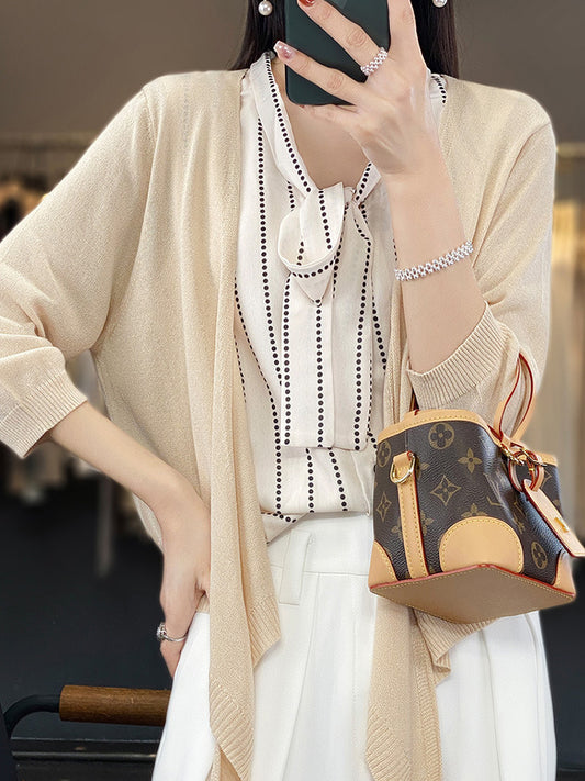 Women's Buttonless V-Neck Cover-Up Cardigan