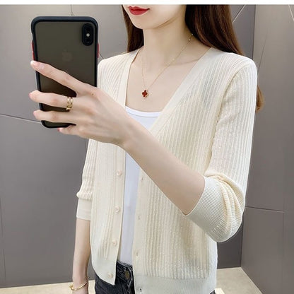Rosemary | Lightweight Open-Knit Cropped Cardigan