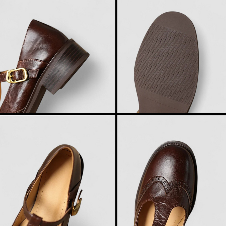 Maureen | Classic T-Bar Mary Jane Flat Shoes