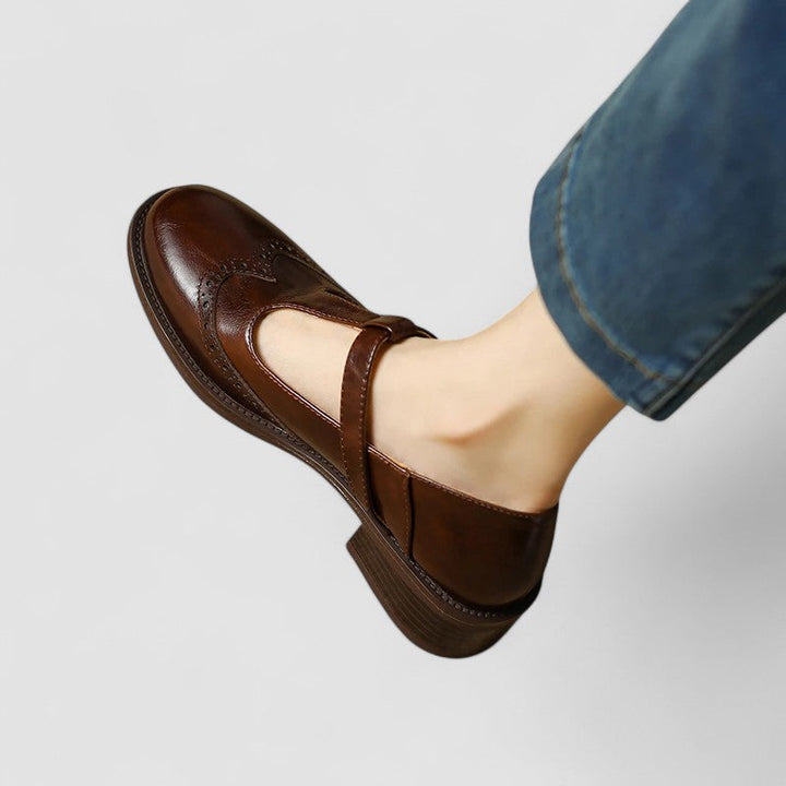 Maureen | Classic T-Bar Mary Jane Flat Shoes