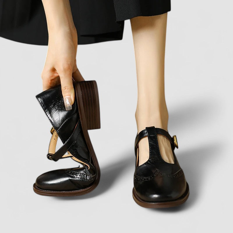 Maureen | Classic T-Bar Mary Jane Flat Shoes