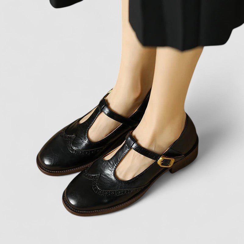 Maureen | Classic T-Bar Mary Jane Flat Shoes