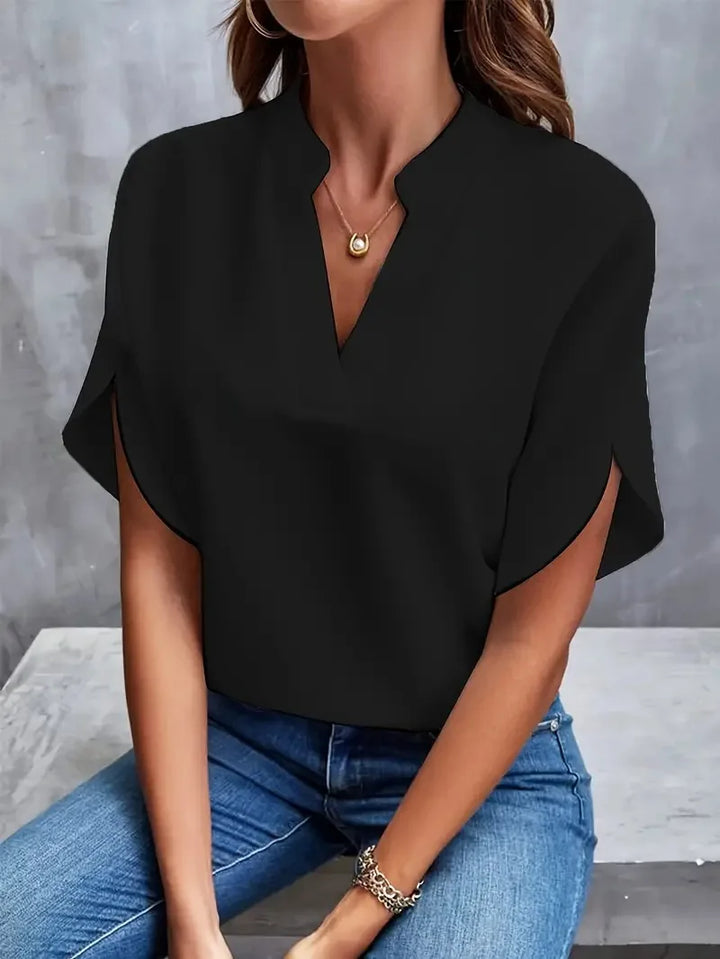 Mindy | Soft Elegant V-Neck Blouse