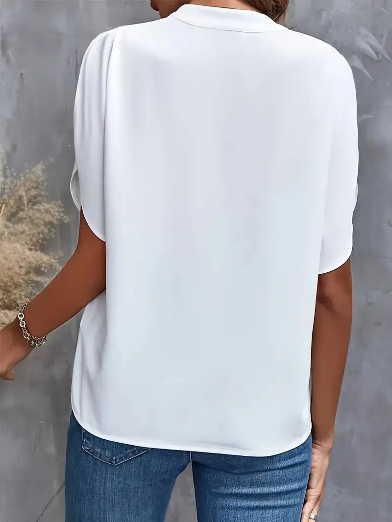 Mindy | Soft Elegant V-Neck Blouse