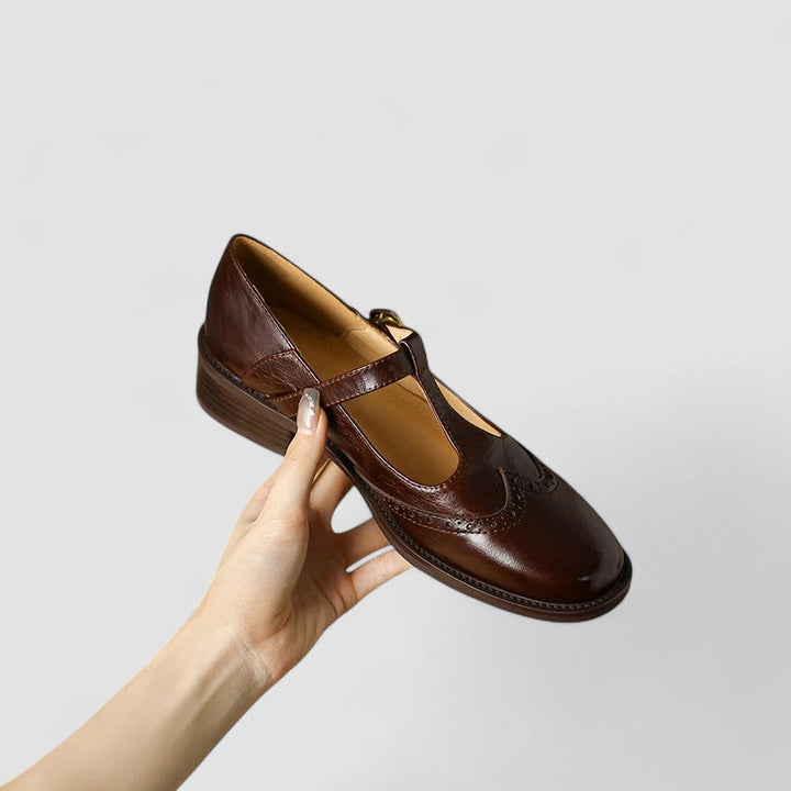 Maureen | Classic T-Bar Mary Jane Flat Shoes