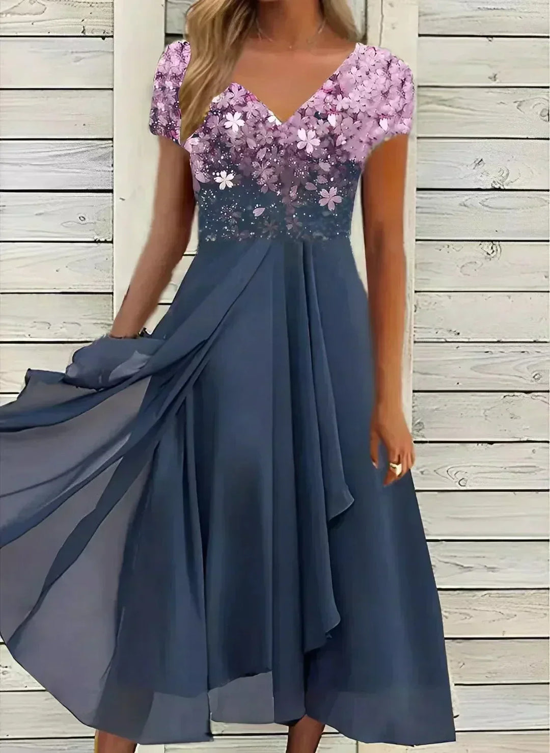 Teri | Floral Wedding Evening Dress