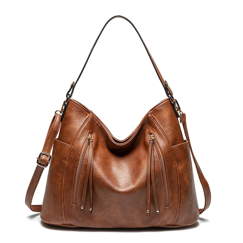 Women's Tassel Zip Shoulder Bag