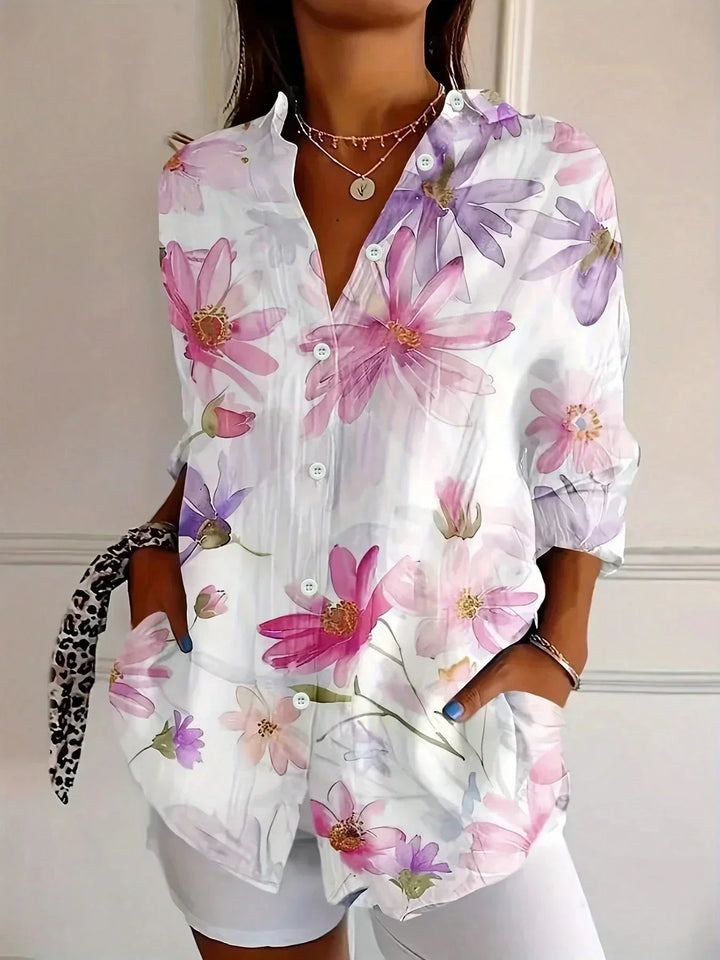 Hanna | Colorful Blouse with Playful Print