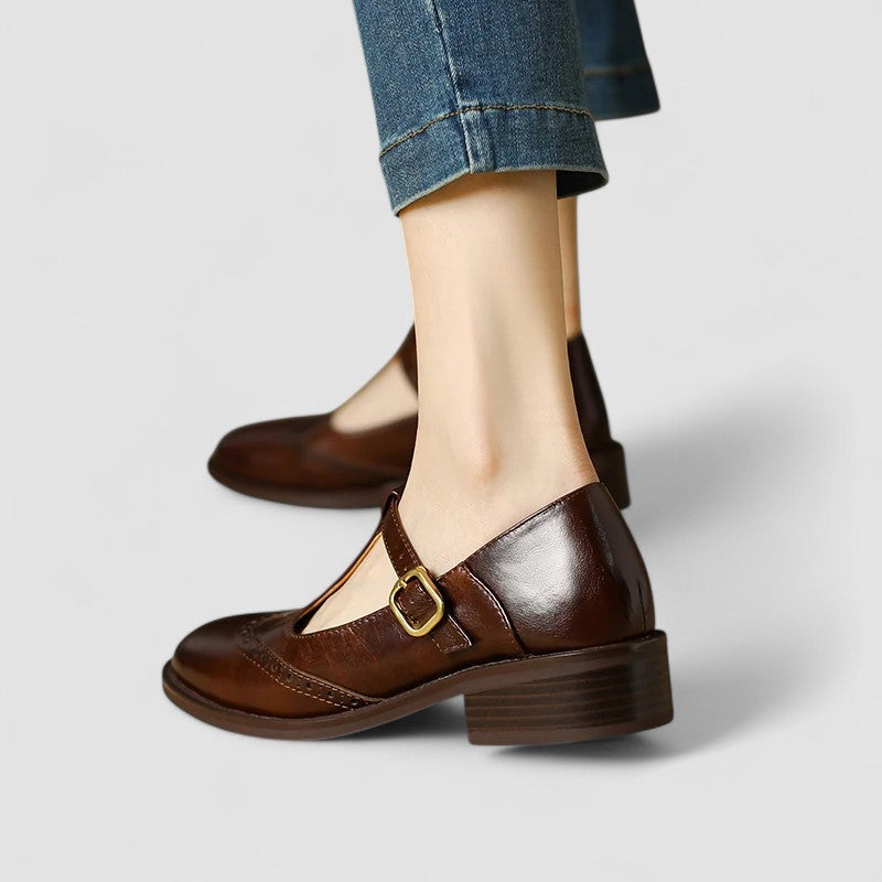 Maureen | Classic T-Bar Mary Jane Flat Shoes