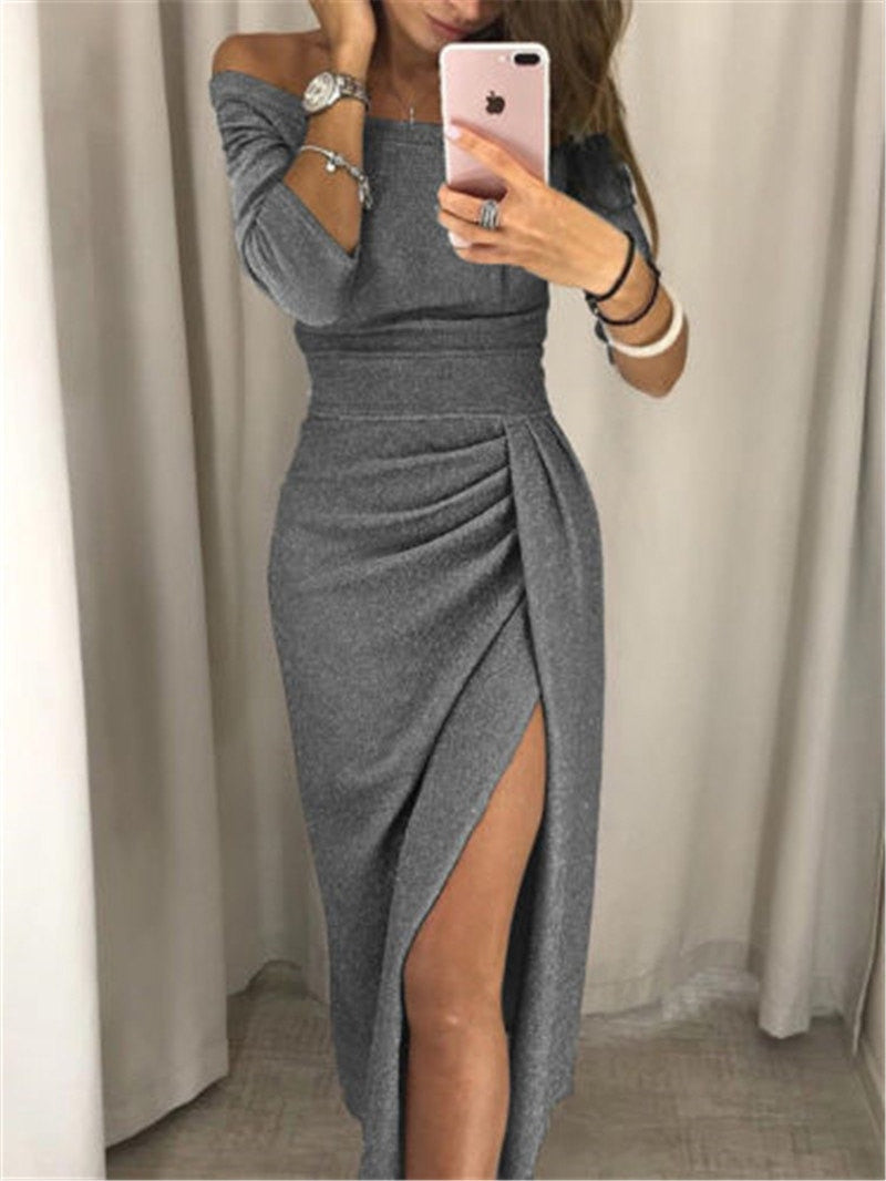 Staci | Shiny Evening Wedding Guest Dress