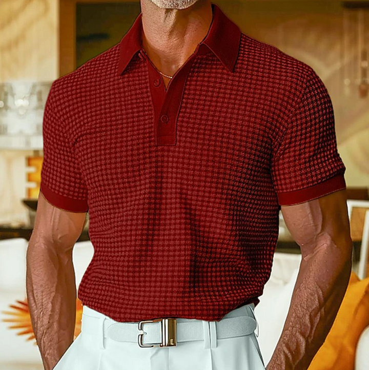 Brett | Casual Textured Waffle Collar Shirt
