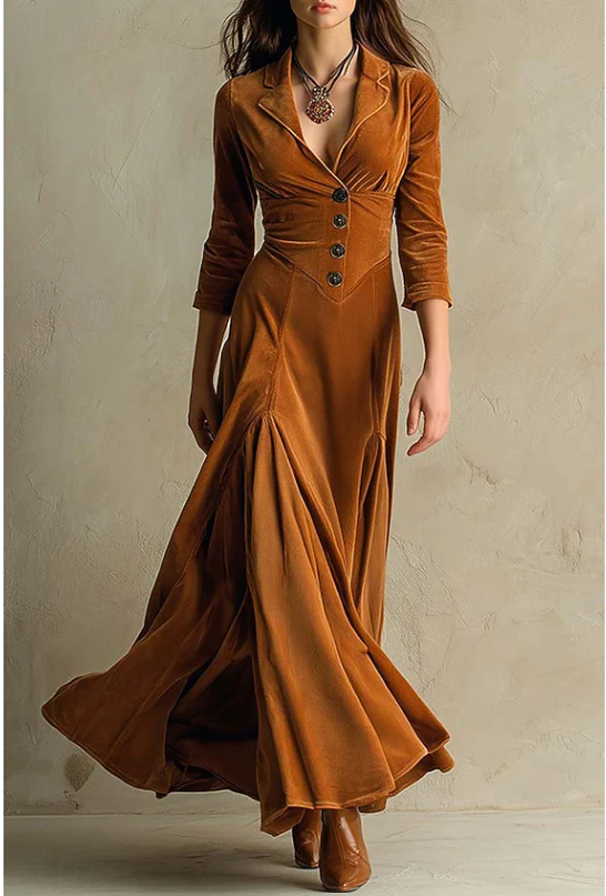 Kristin | Elegant V-Neck Maxi Dress