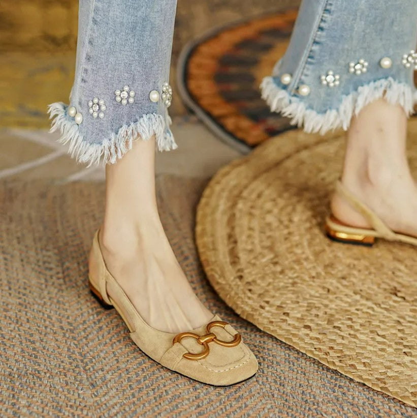 Women's Cushioned Adjustable Buckle Slide Sandals