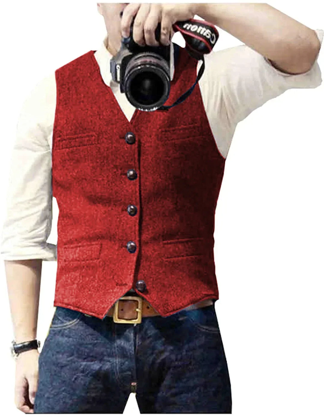 Bill | Classic Herringbone Tweed Waistcoat