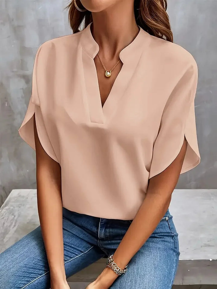 Mindy | Soft Elegant V-Neck Blouse