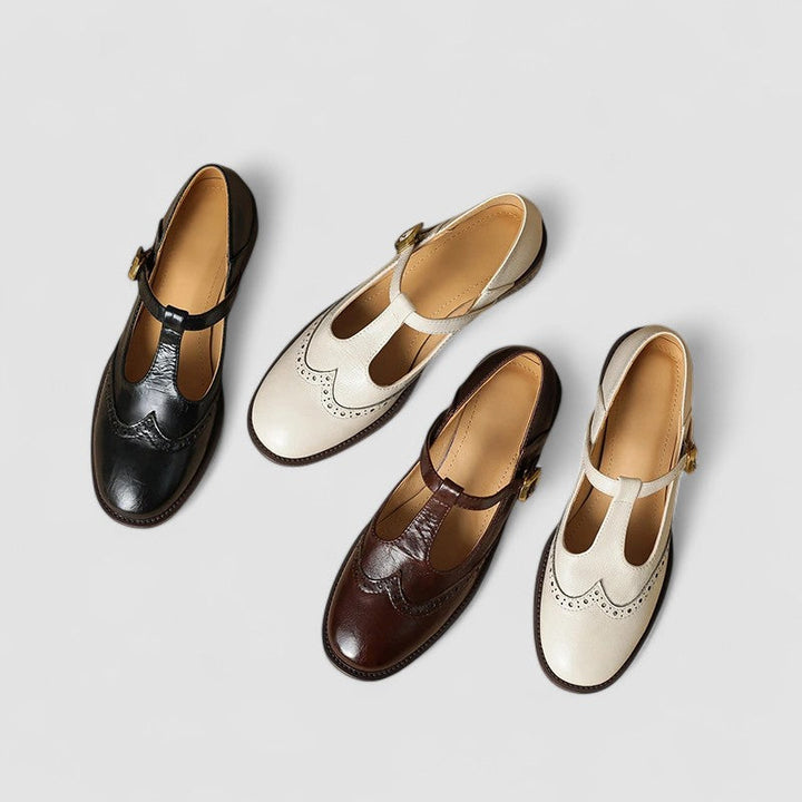 Maureen | Classic T-Bar Mary Jane Flat Shoes