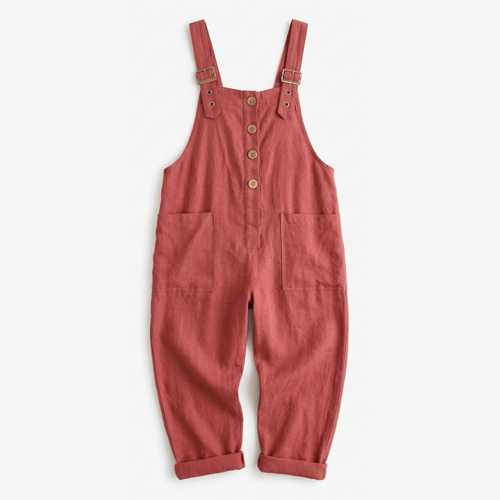 Slowlinen – Loose Button-Front Overalls
