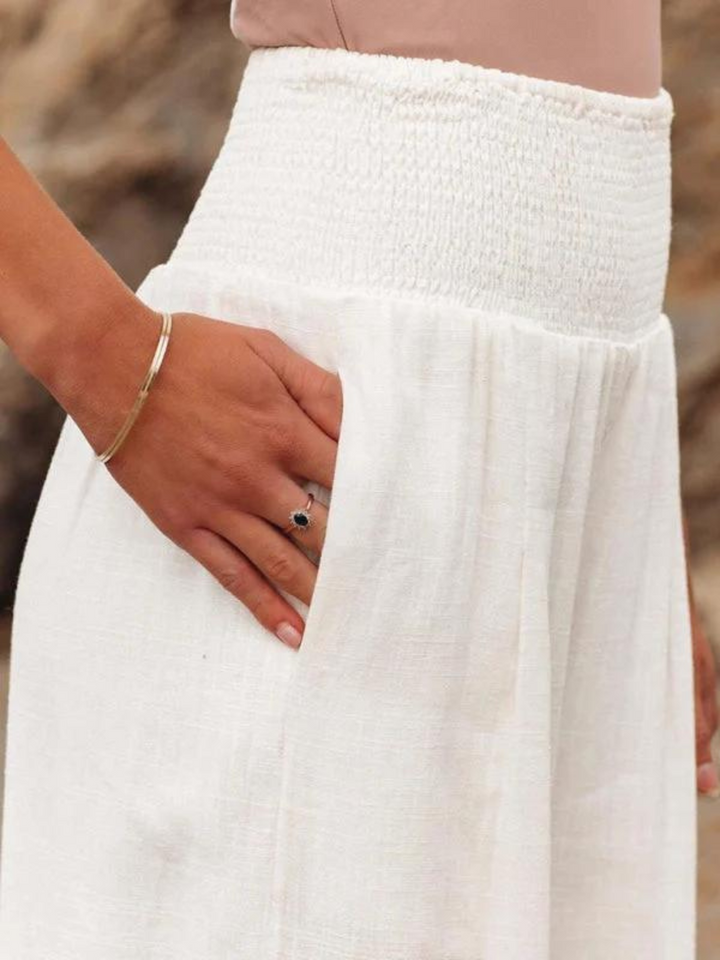 Angelique | Linen Wide-Leg Beach Pants