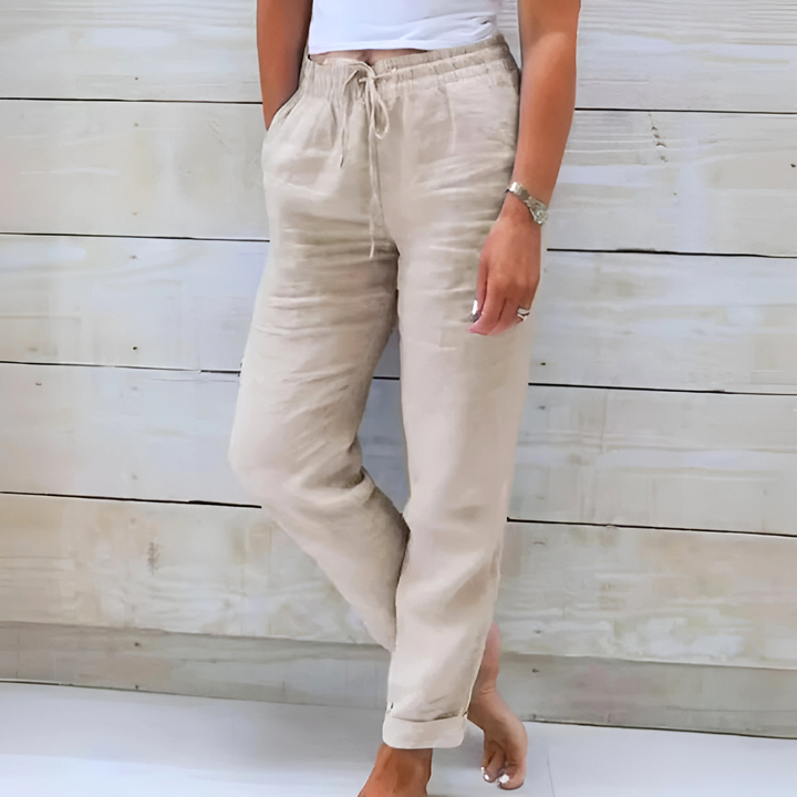 Makenzie | Linen Elastic Pants