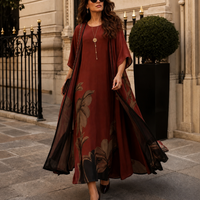 Florenza – Floral Maxi Dress and Sheer Voile Coat Set