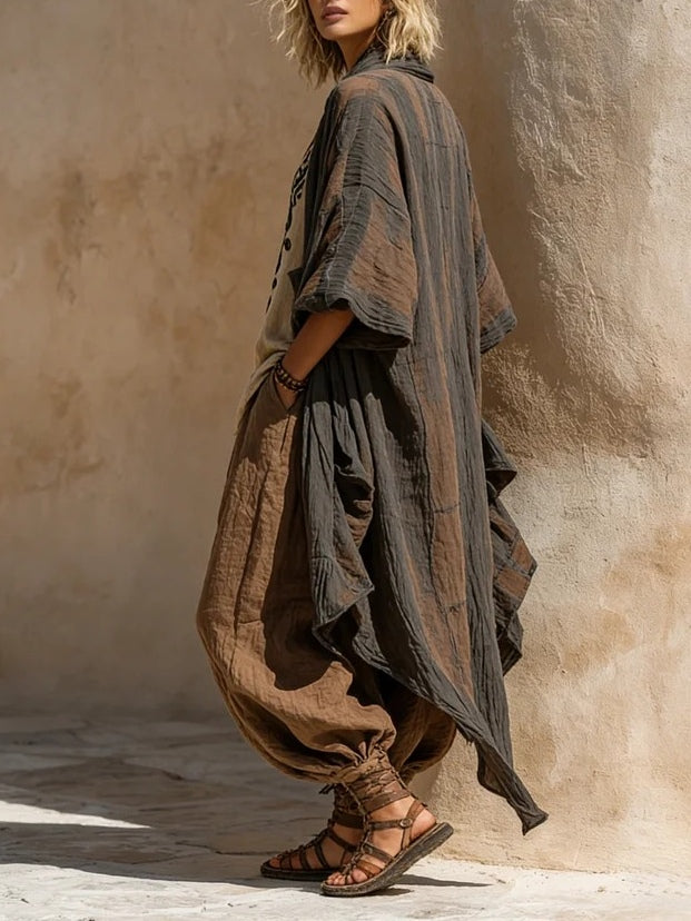 Maritza | Bohemian Art Print Three-Piece Clothing Set