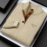 Andrew | Textured Stand-Collar Sweater