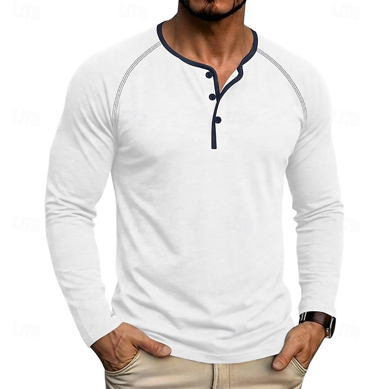 Dean | Classic Button Henley Shirt