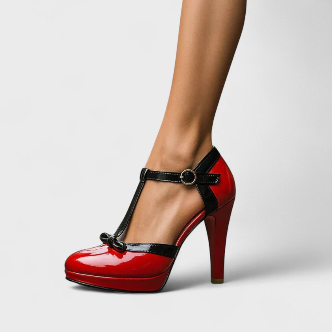 Hannah | Elegant T-Strap Heels
