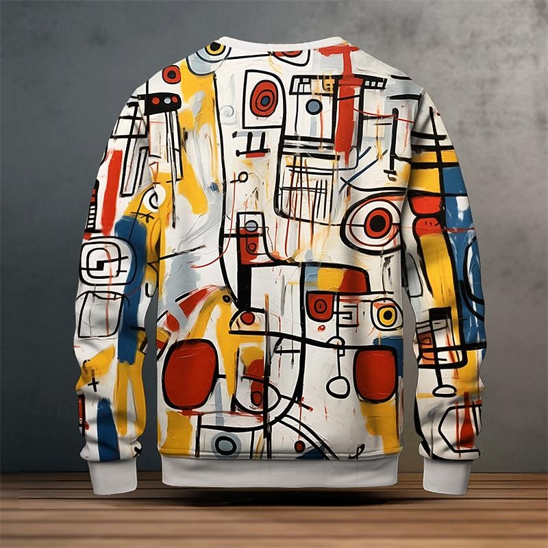 Gilbert | Artful Print Crew Neck Sweatshirt