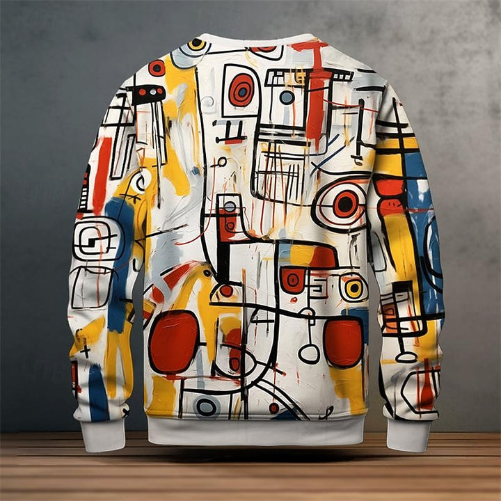 Gilbert | Artful Print Crew Neck Sweatshirt