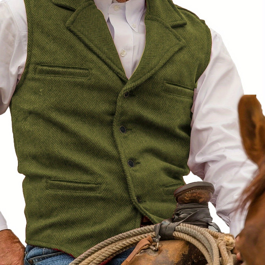 Miles | Heritage Herringbone Vest