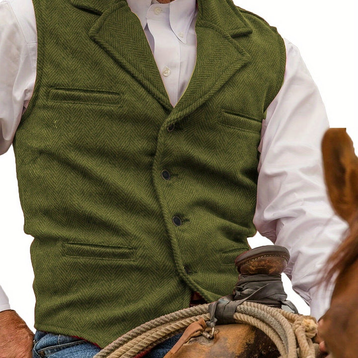 Miles | Heritage Herringbone Vest