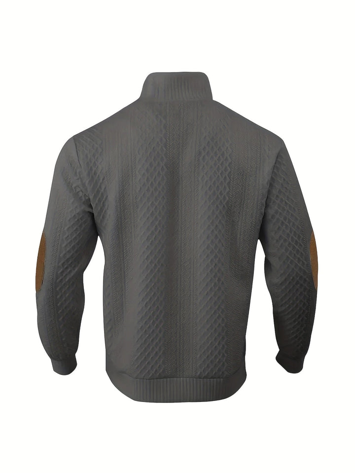 Andrew | Textured Stand-Collar Sweater