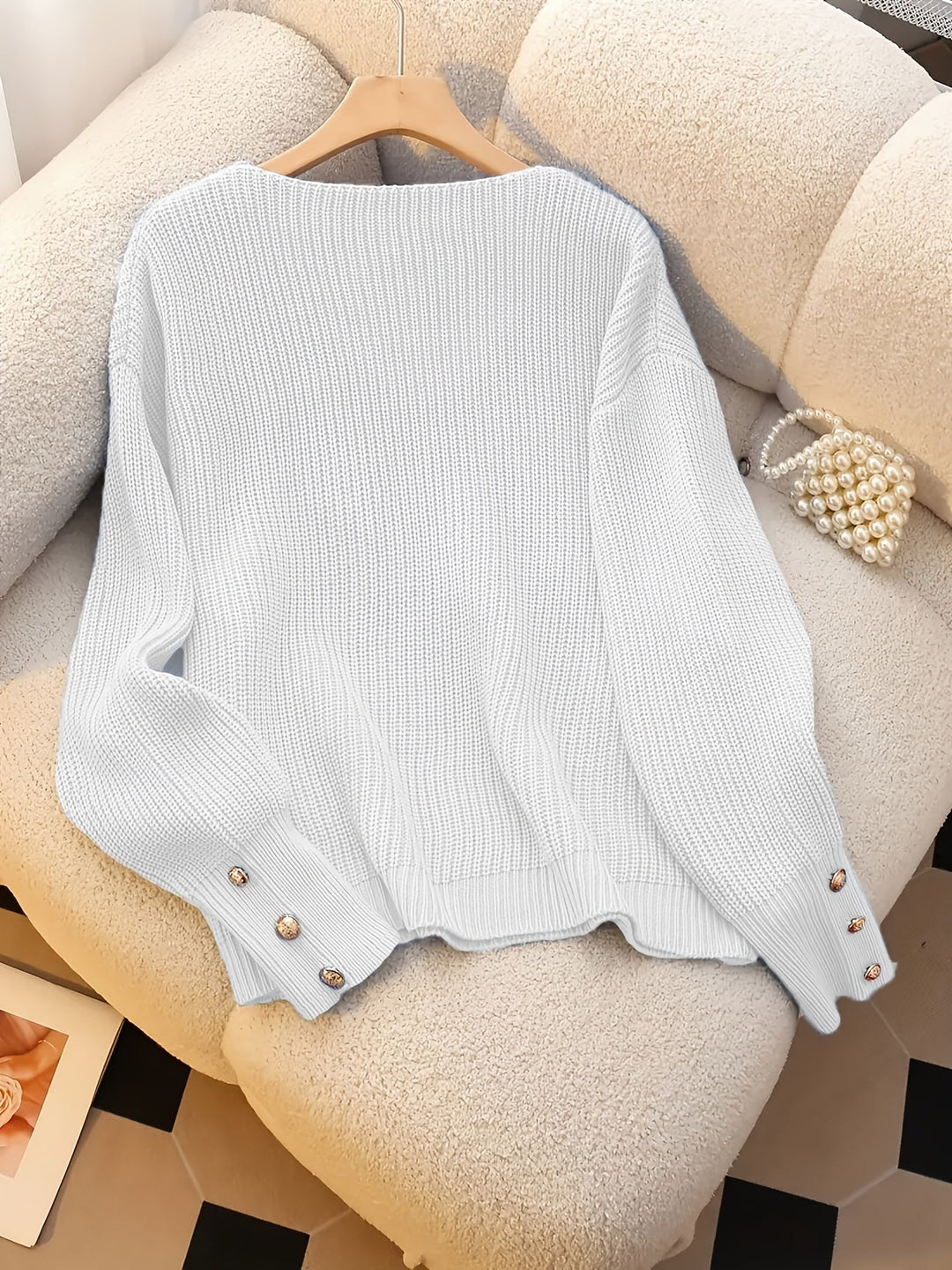 Cindy | Ribbed V-Neck Sweater