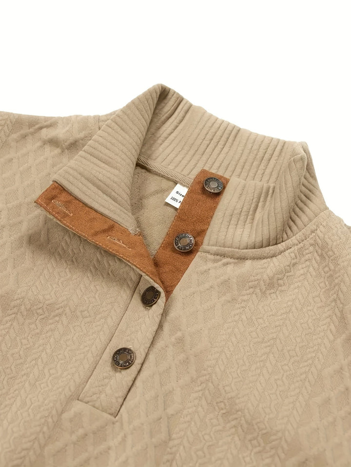 Andrew | Textured Stand-Collar Sweater