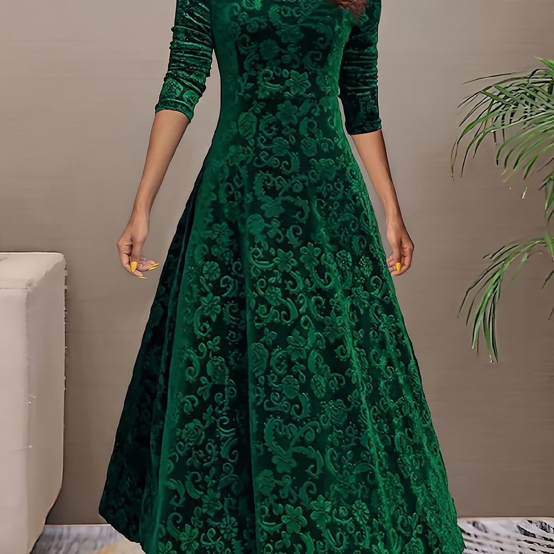 Christy | Elegant Long-Sleeve Midi Dress