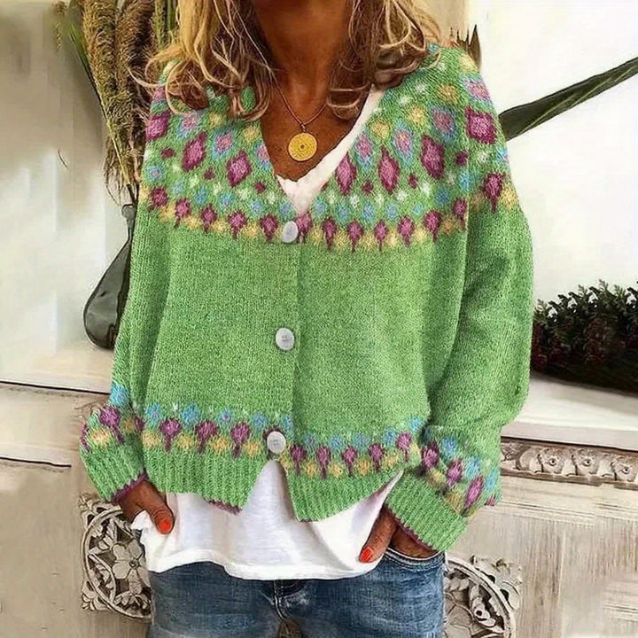 Ariana | Nordic Patterned Cardigan